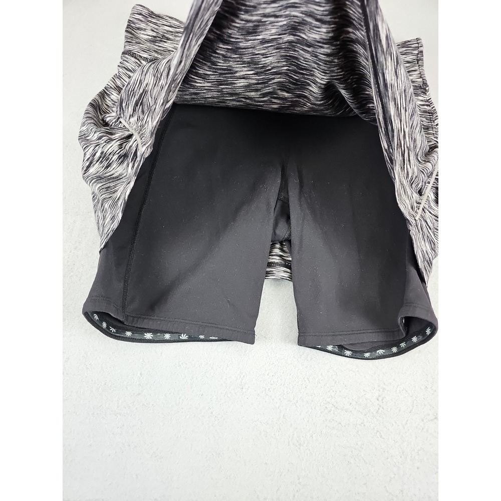 Athleta Skort Women's Small Contender 2-in-1 Skirt Gray Black Space Dye 268536 - Picture 3 of 8